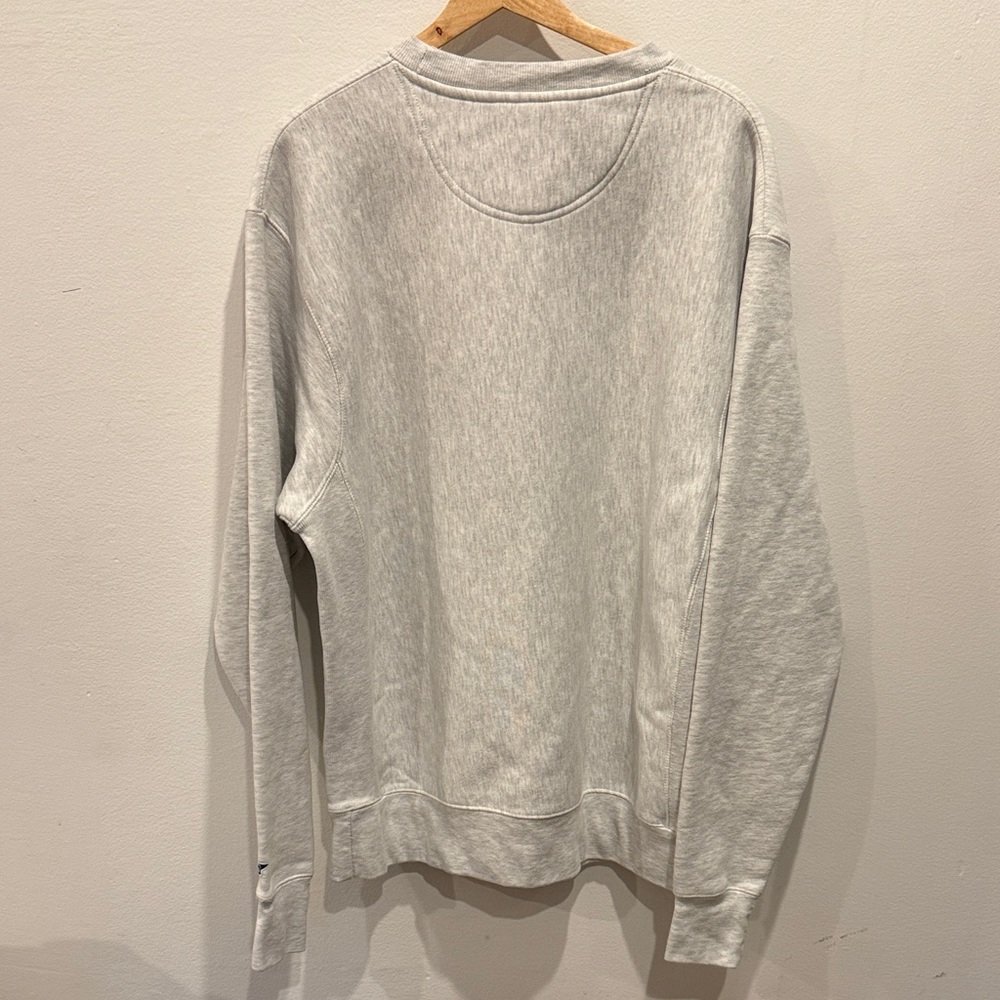 University of Oregon Ducks Blue 84 Light Gray Crewneck Sweater with Green Logo - Picture 5 of 6